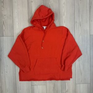 ATHLETA Heavyweight Terry Oversized Hoodie Women's Medium Red 764221 READ